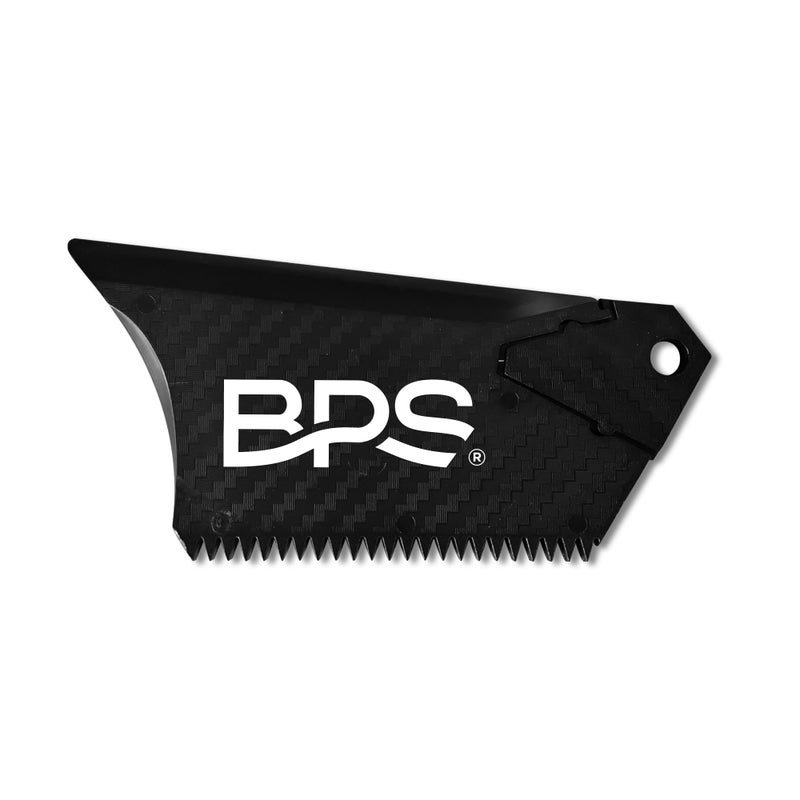 BPS Fiberglass Reinforced Surfboard Fins (3) + FCS Screw Hardware and Wax Comb! Glass Flex Thruster Surf Fin Set (FCS G5 M5 Style) Black - Tri Fin Thruster Set Surfboard fins (Link White) - Image 3